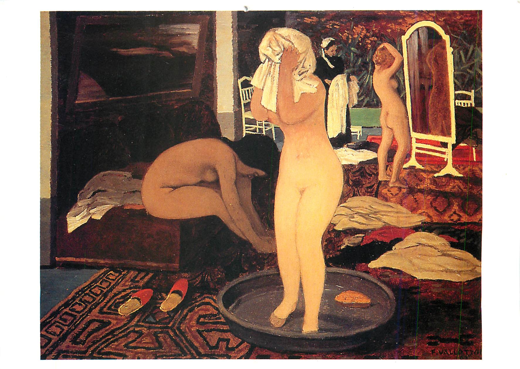 CPM Femmes a leur toilette Huile sur Carton Felix Vallotton