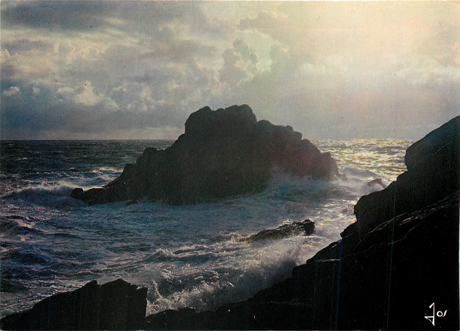 CPM Presqu'ile de Quiberon Soleil Couchant a la pointe du Percho 