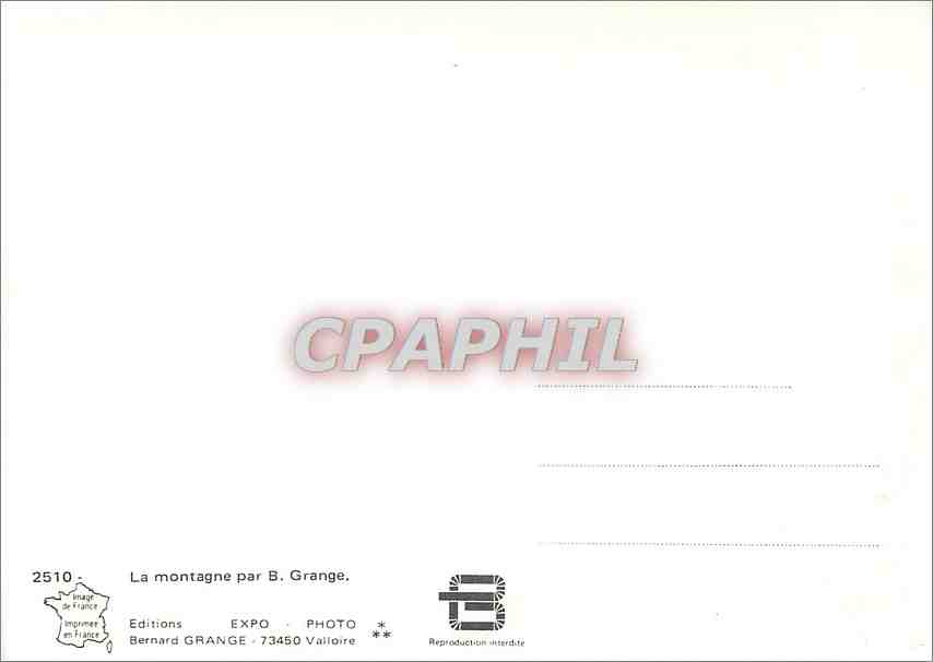 CPM La Montagne par B Grange Chevres — Rückseite