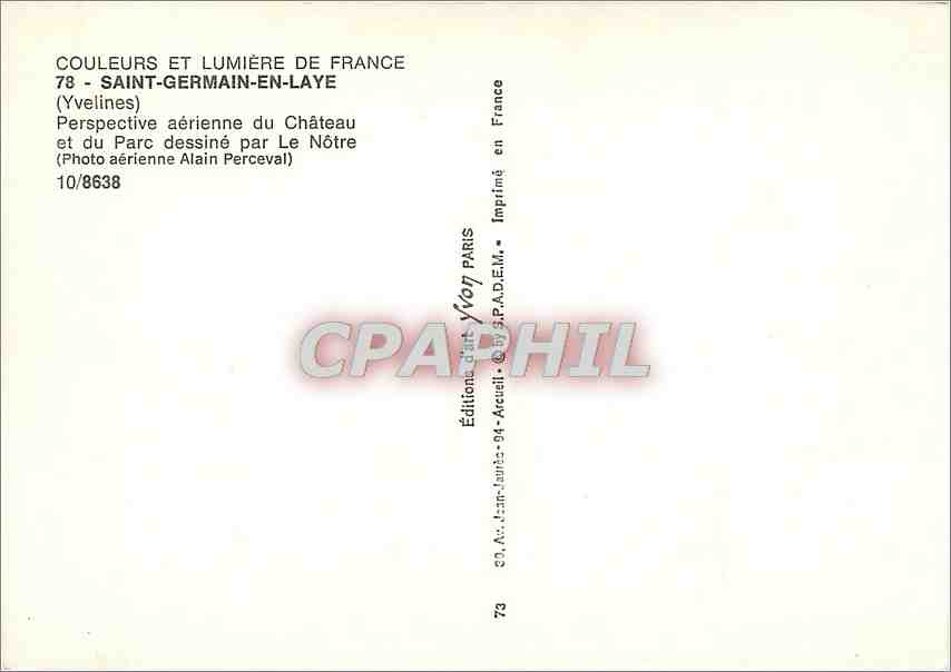 CPM Saint Germain en Laye Yvelines  — Back