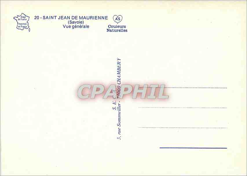 CPM Saint Jean de Maurienne Savoie Vue generale  — Rückseite