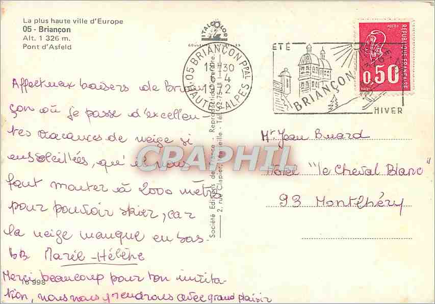 Pont d'Asfeld — Briançon — Éditeur : Société Éditions de France — Reverso