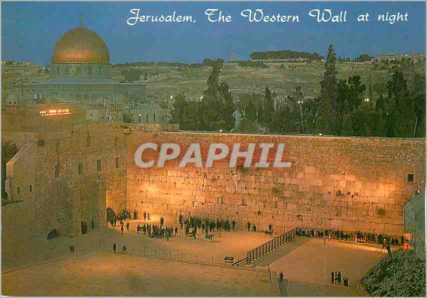 CPM Jerusalem The Western Wall at Night 