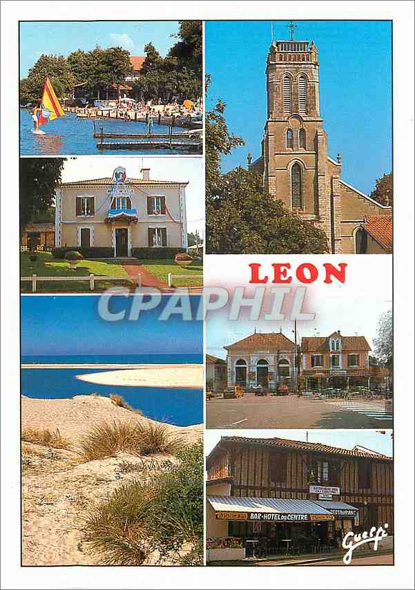 CPM Leon Le Lac La Mairie L'Eglise St Andre 