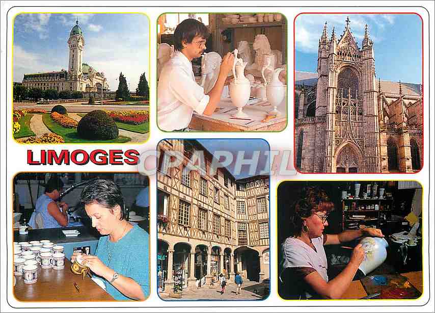 CPM Limoges Haute Vienne Capitale de la Porcelaine 