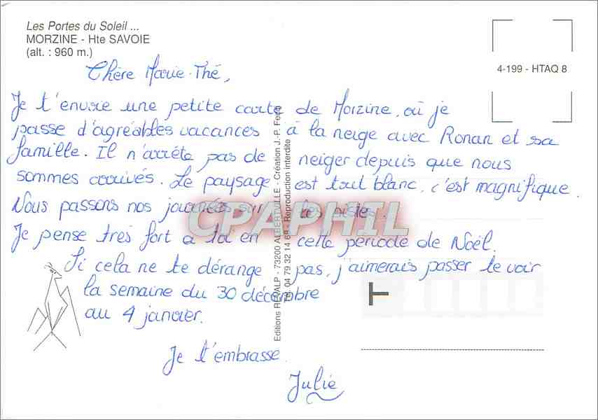 Morzine — Portes du Soleil — Éditions R.A.P. 79200 — Rückseite