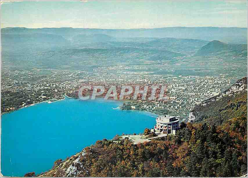 CPM Lac d'Annecy Haute Savoie Le telepherique du Mont Veyrier La Gare d'Arrivee 