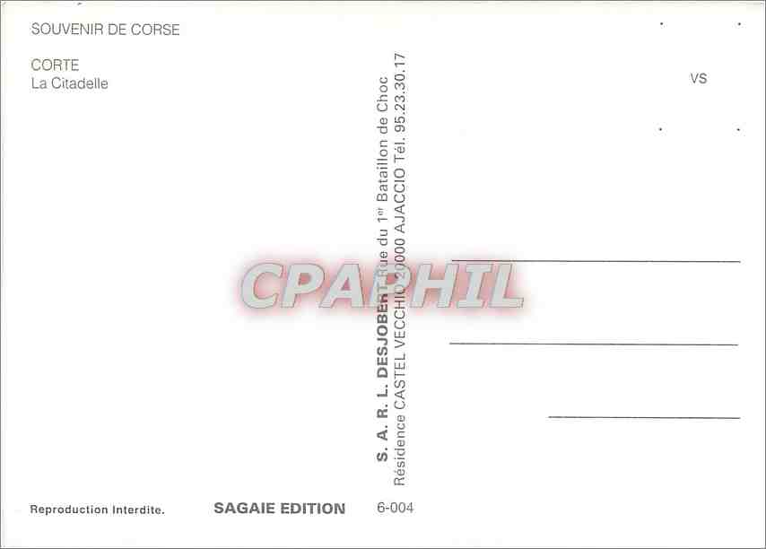CPM Corte La Citadelle  — Rückseite