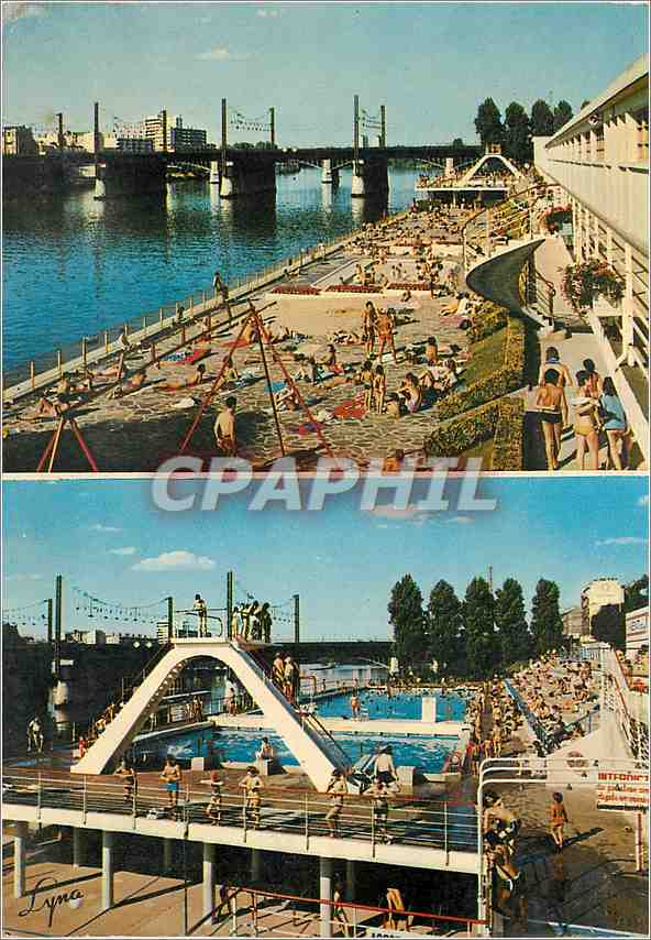 CPM Asnieres Levallois La Piscine 