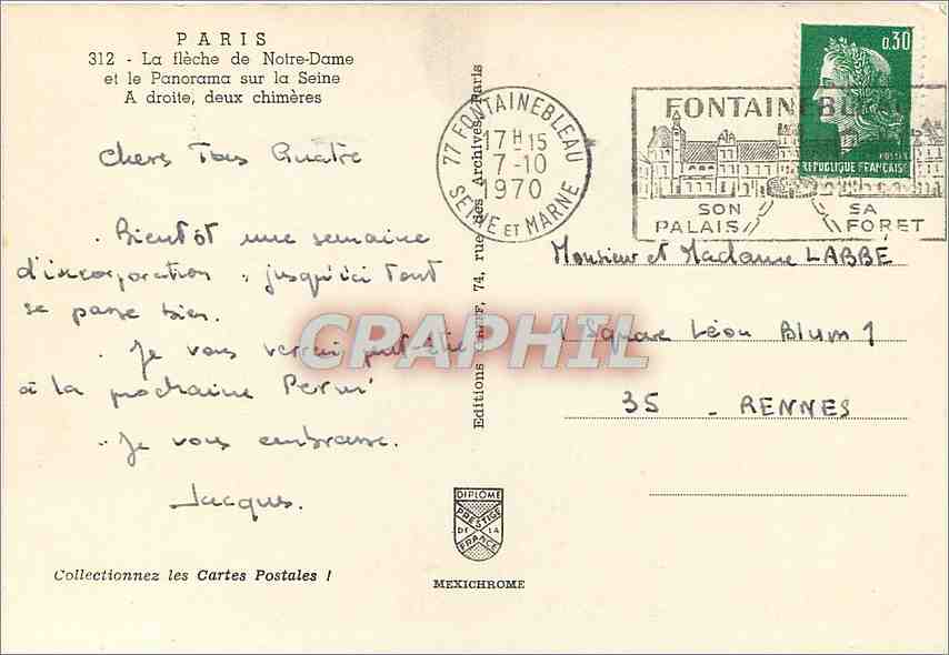 CPM Chimeres de Notre Dame  — Verso