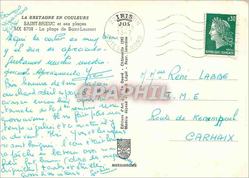 Saint-Brieuc et ses plages — Éditions d'Art Jos — Verso