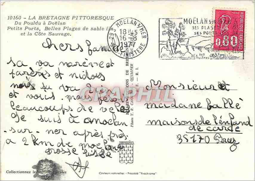 CPM La Cote Bretonne du Pouldu a Doelan  — Back