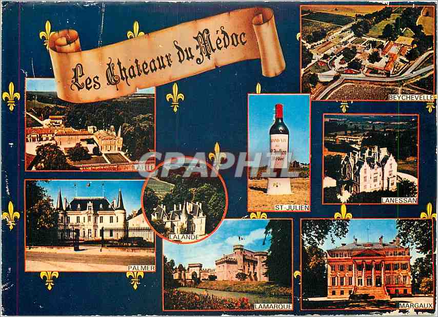 CPM Les Chateaux du Medoc Lafite St Julien Beychevelle Lanessan Margaux