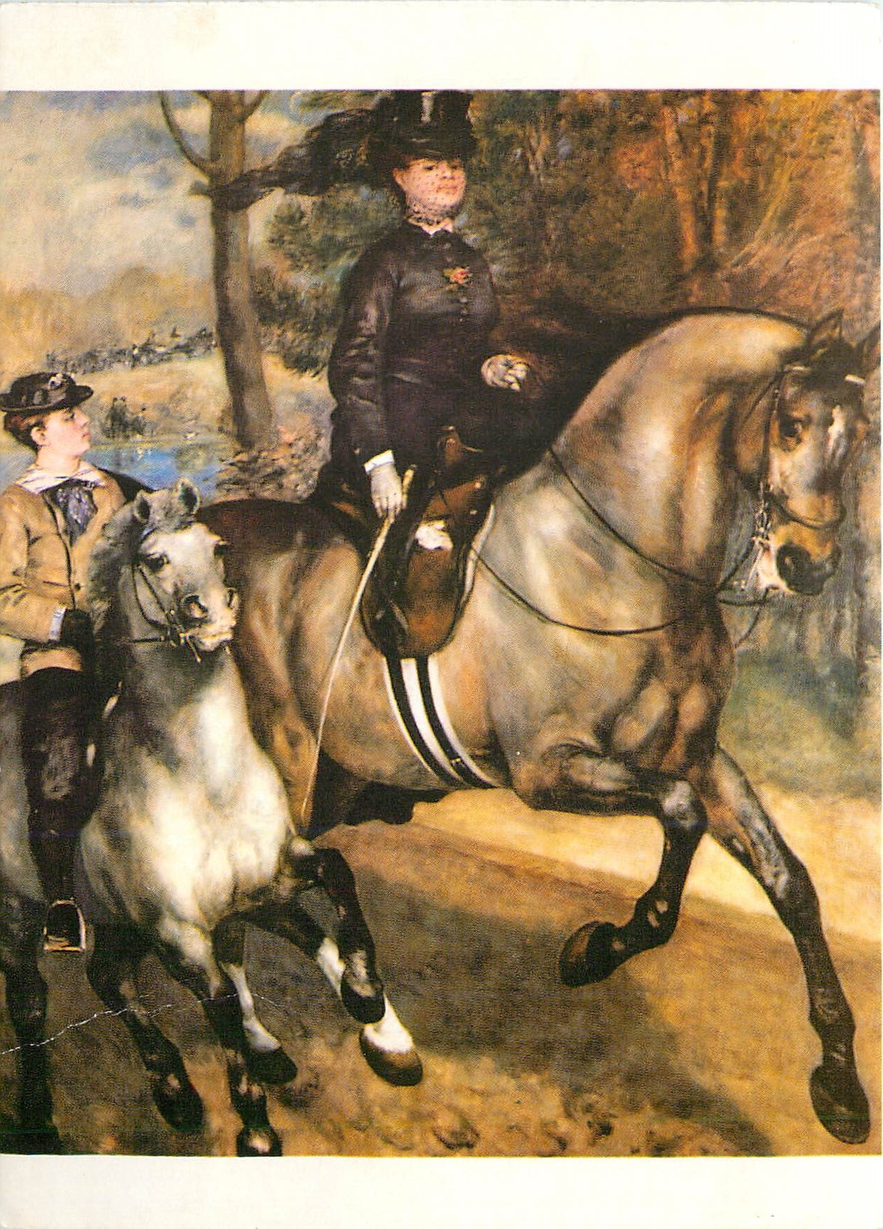 CPM Auguste Renoir Cavalier au Bois de Boulogne 