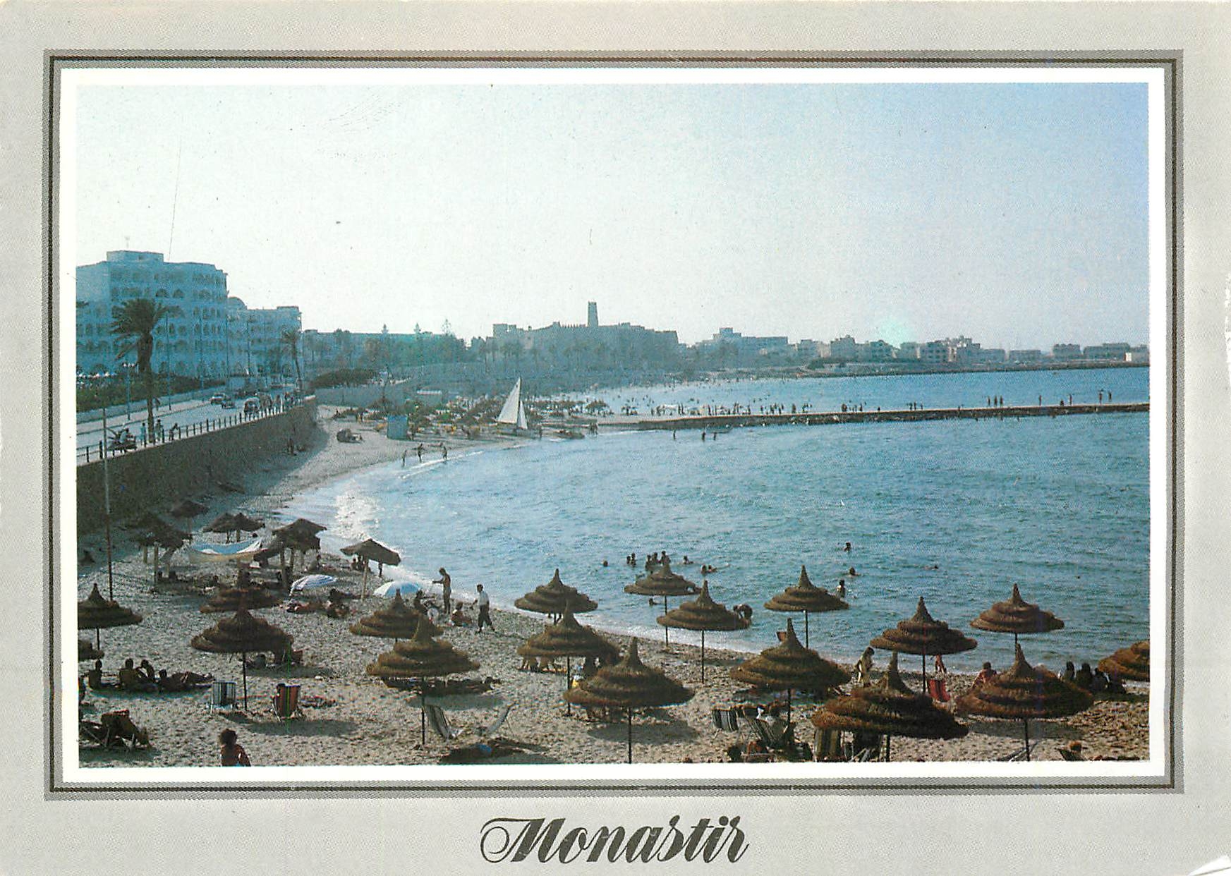CPM Monastir La Plage au fond le Riba 