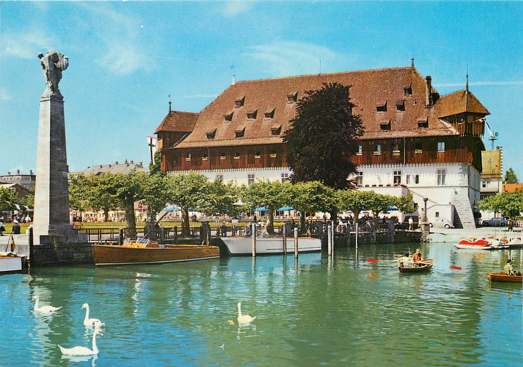 CPM Konstanz am Bodensee Konzilsgebaude und Zeppelindenkmal 