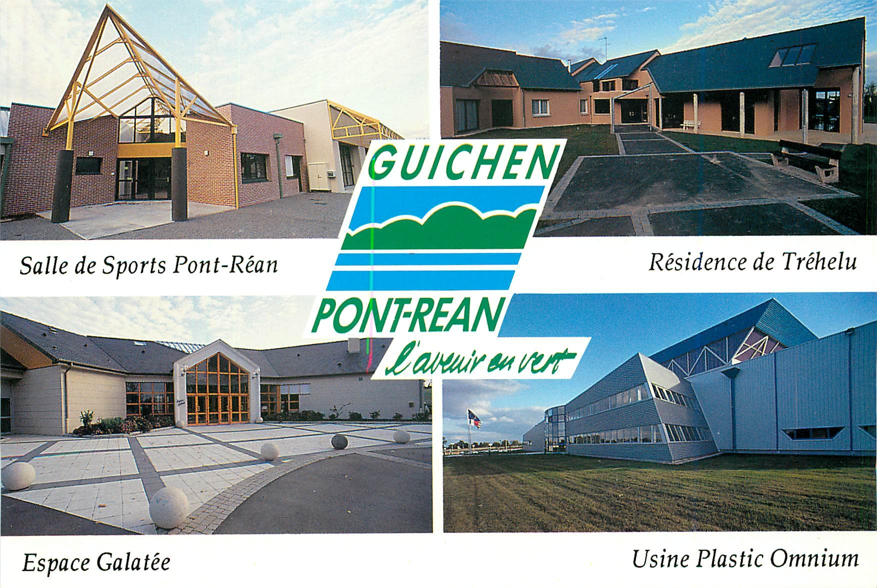 CPM Mairie de Guichen Salle de sports Pont Rean Residence de Trehelu Espace Galatee Usine Plastic Om