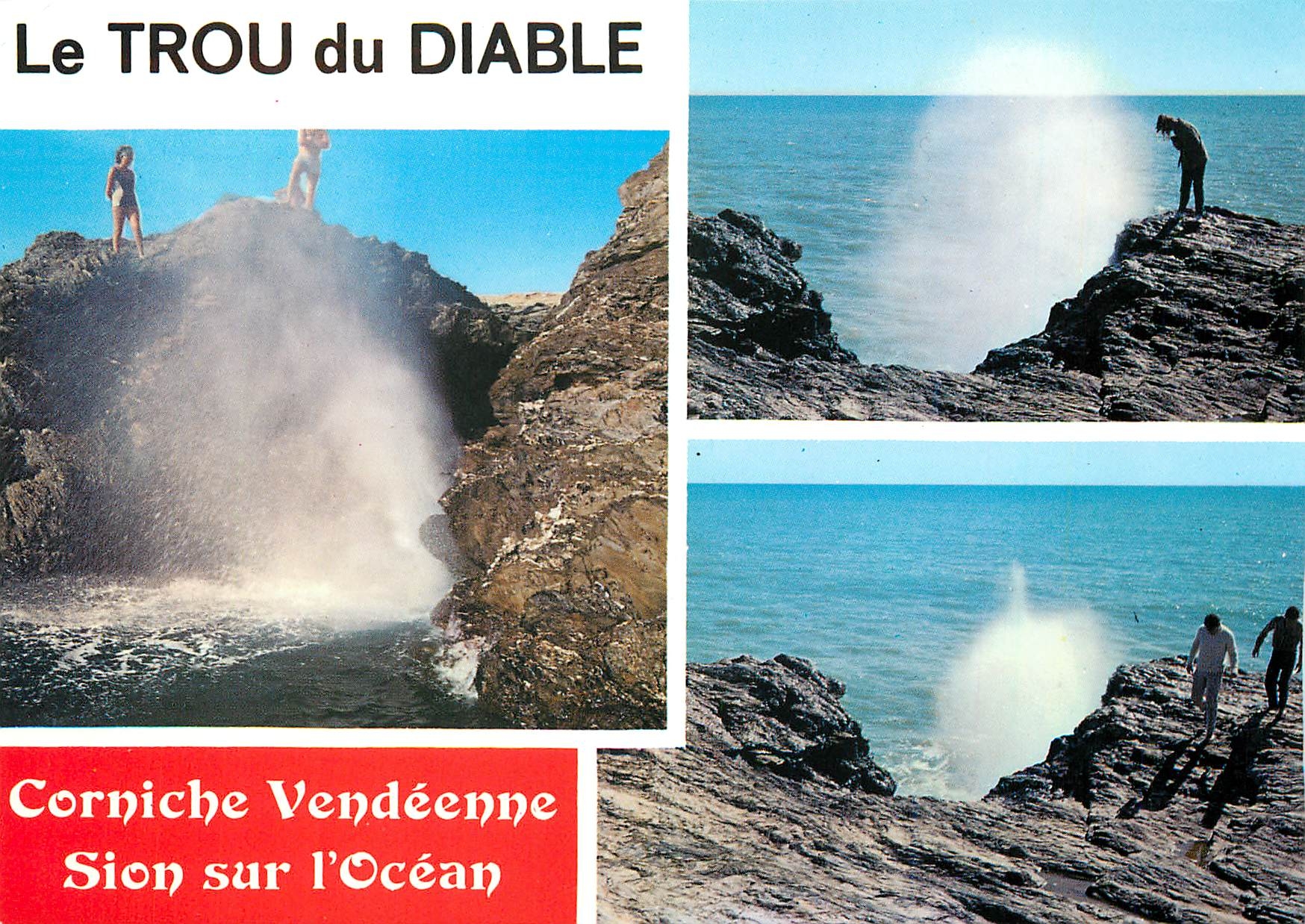 CPM Le Trou du Diable Corniche Vendeenne Sion sur l'Ocean 