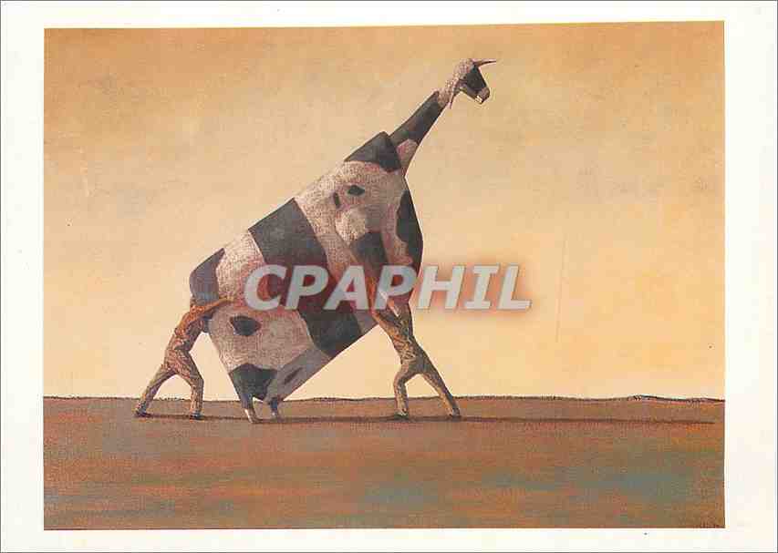 CPM John Kelly Two men lifting a cow II Deux hommes soulevant une vache II 