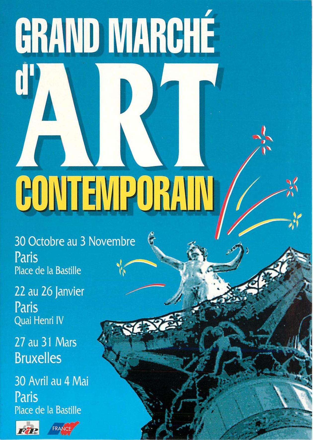 CPM Grand Marche d'Art Contemporan Paris Place de la Bastille