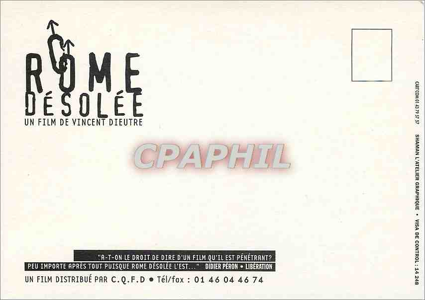 CPM Rome de Solee un film de Vincent Dieutre Rome desolee Vincent Dieutre — Back