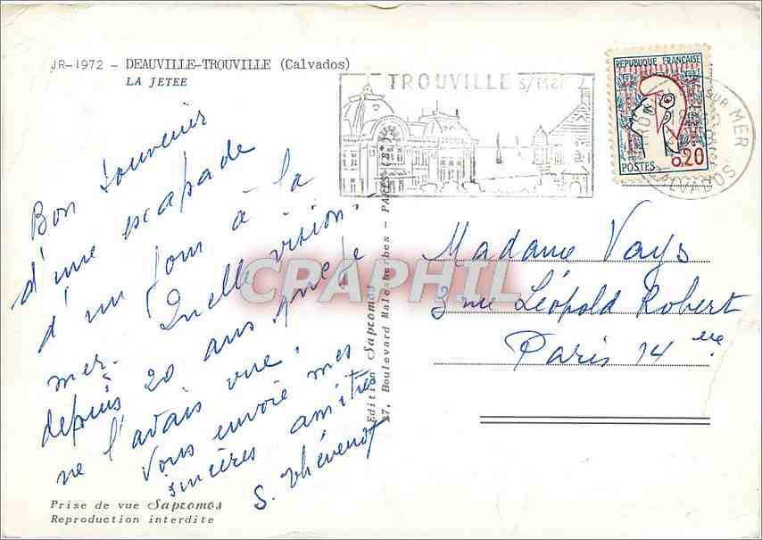 Der Steg - Deauville-Trouville (Calvados) — Edition Sapràmos — Rückseite