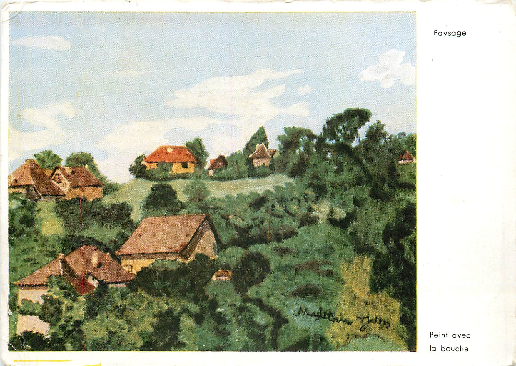 CPM Paysage Peint avec la Bouche 