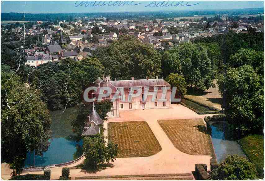 CPM Malicorne Sarthe Vue aerinne Le Chateau 