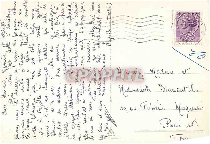 CPM Rapallo Souvenir  — Rückseite