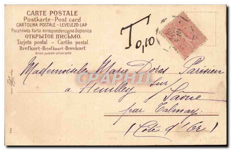 CPA Fantaisie Bonne et heureuse annee  — Rückseite