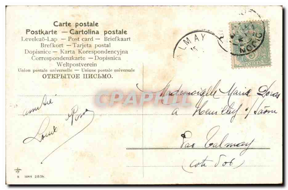 CPA Fantaisie Meilleurs voeux — Rückseite