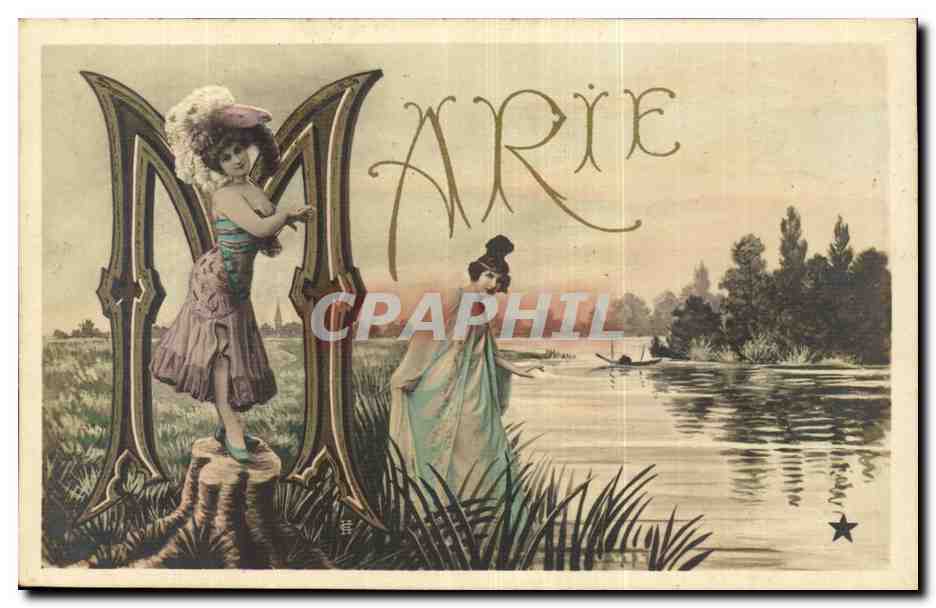 Marie — Tarjeta postal ilustrada — Editor no identificado, número de serie no visible