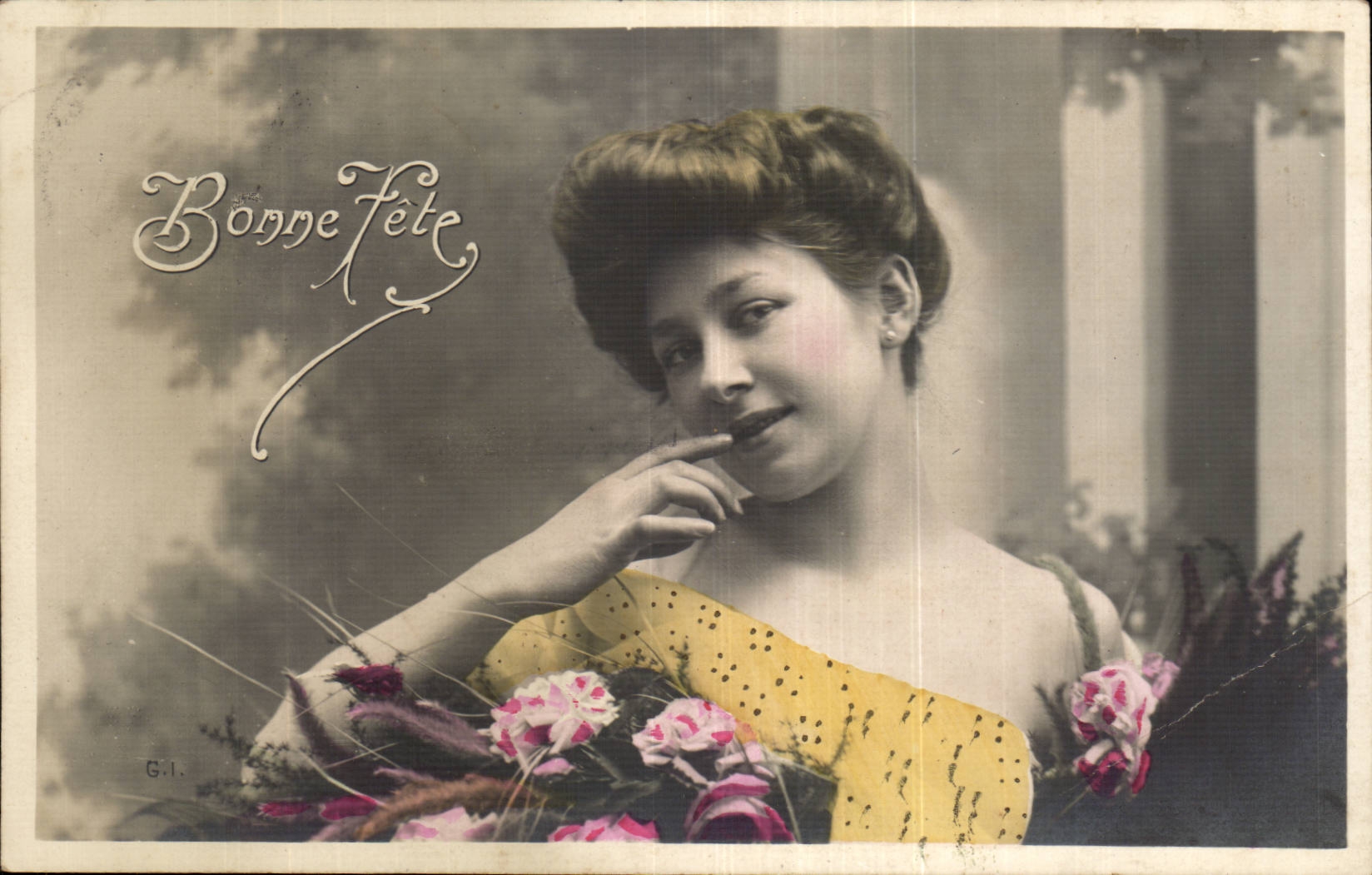 CPA Fantaisie Femme Bonne fete