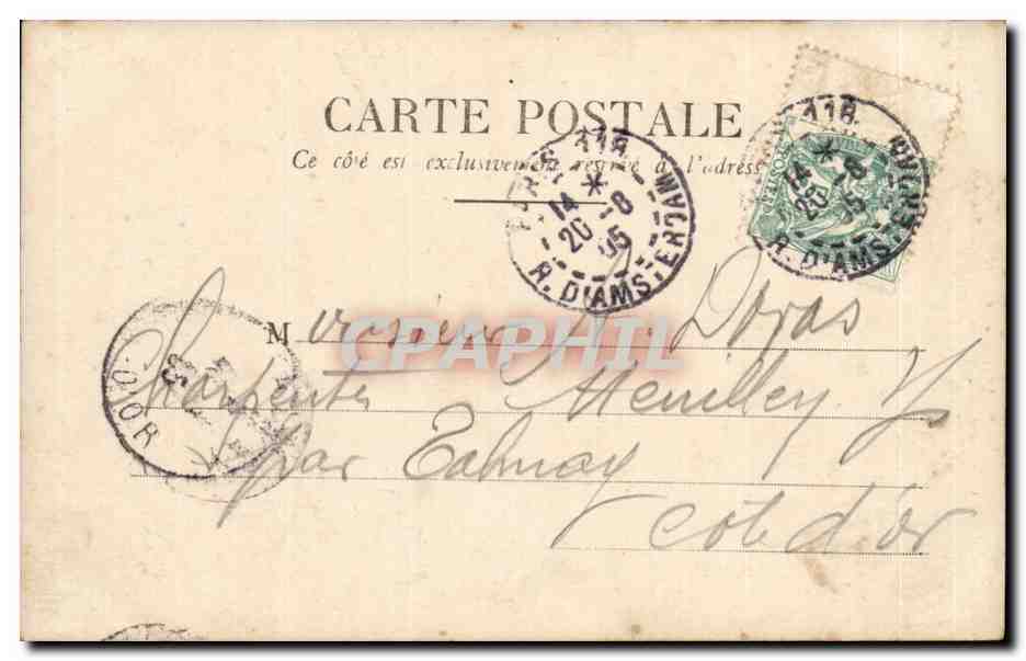 CPA Fantaisie Femme Bonne fete — Verso
