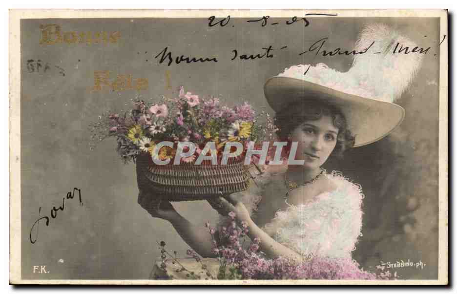 CPA Fantaisie Femme Bonne fete