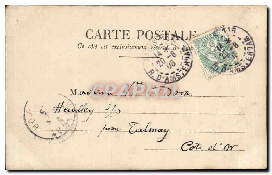 CPA Fantaisie Femme Bonne fete — Verso