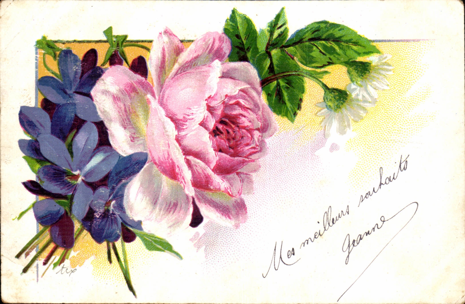 CPA Fantaisie Fleurs
