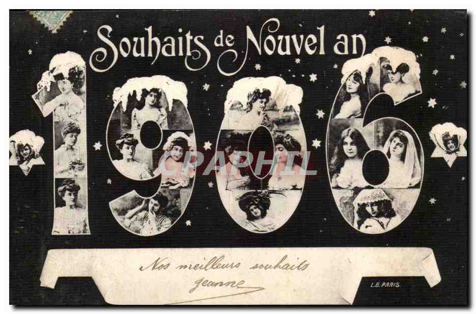Neujahrswünsche — 1906 — L.B. PARIS