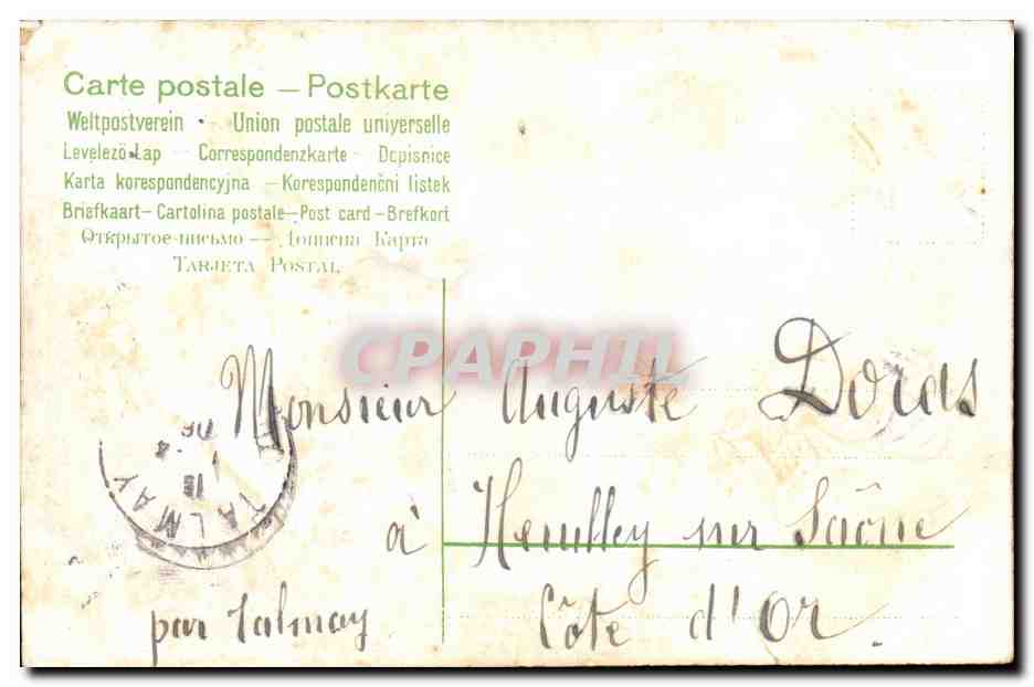 CPA Fantaisie 1er avril Poisson (en relief) — Rückseite