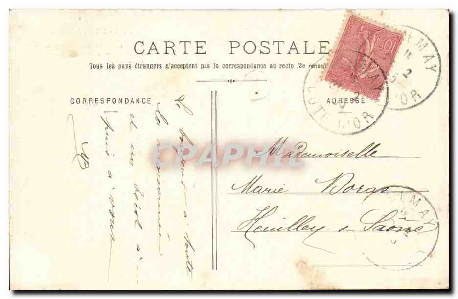 CPA Fantaisie Voisin et voisine Femme — Rückseite