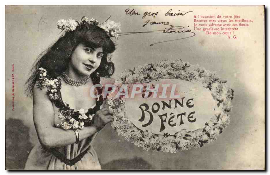 CPA Fantaisie Bonne fete Femme