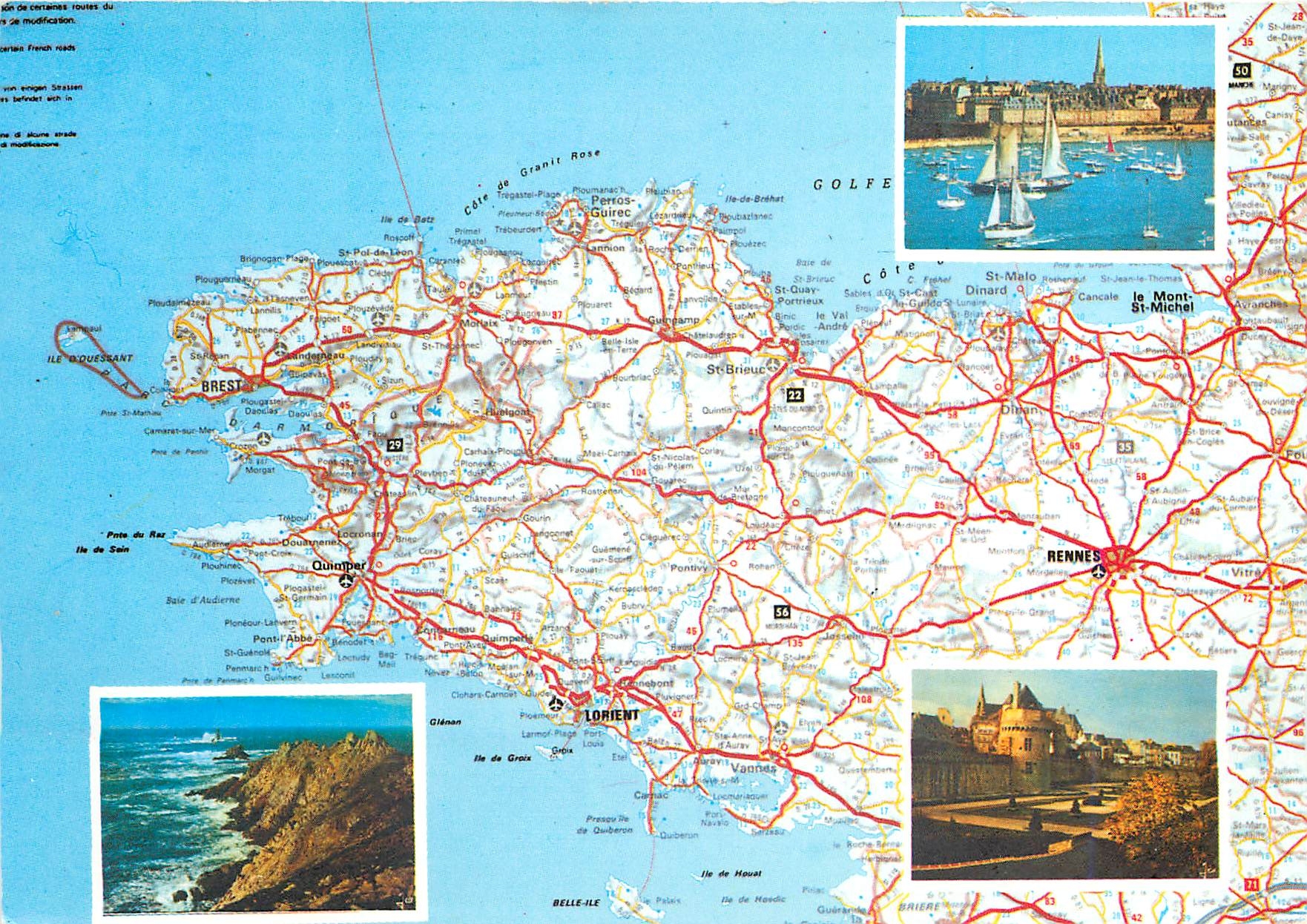 CPM La Bretagne Saint Malo la Pointe du Raz la Tour du Connetable a Vannes 