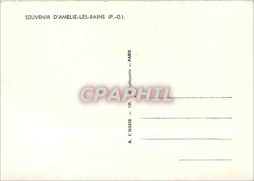 CPM Souvenir d'Amelie les Bains PO  — Rückseite