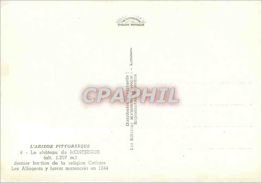 CPM Le Chateau de Montsegur  — Back