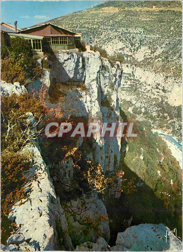 Grand Cañon du Verdon — Falaise et restaurant des Cavaliers — Éditions d'Art 'YVON'