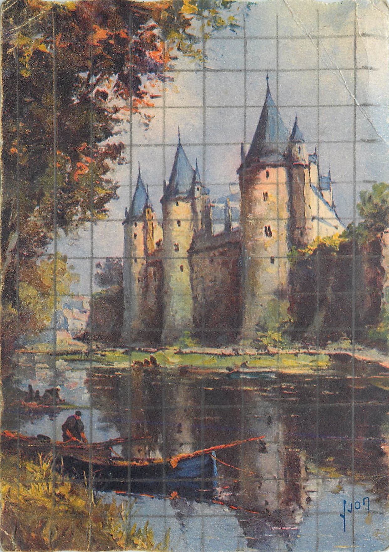 CPM Josselin Morbihan Les bords de l'Oust et le Chateau 