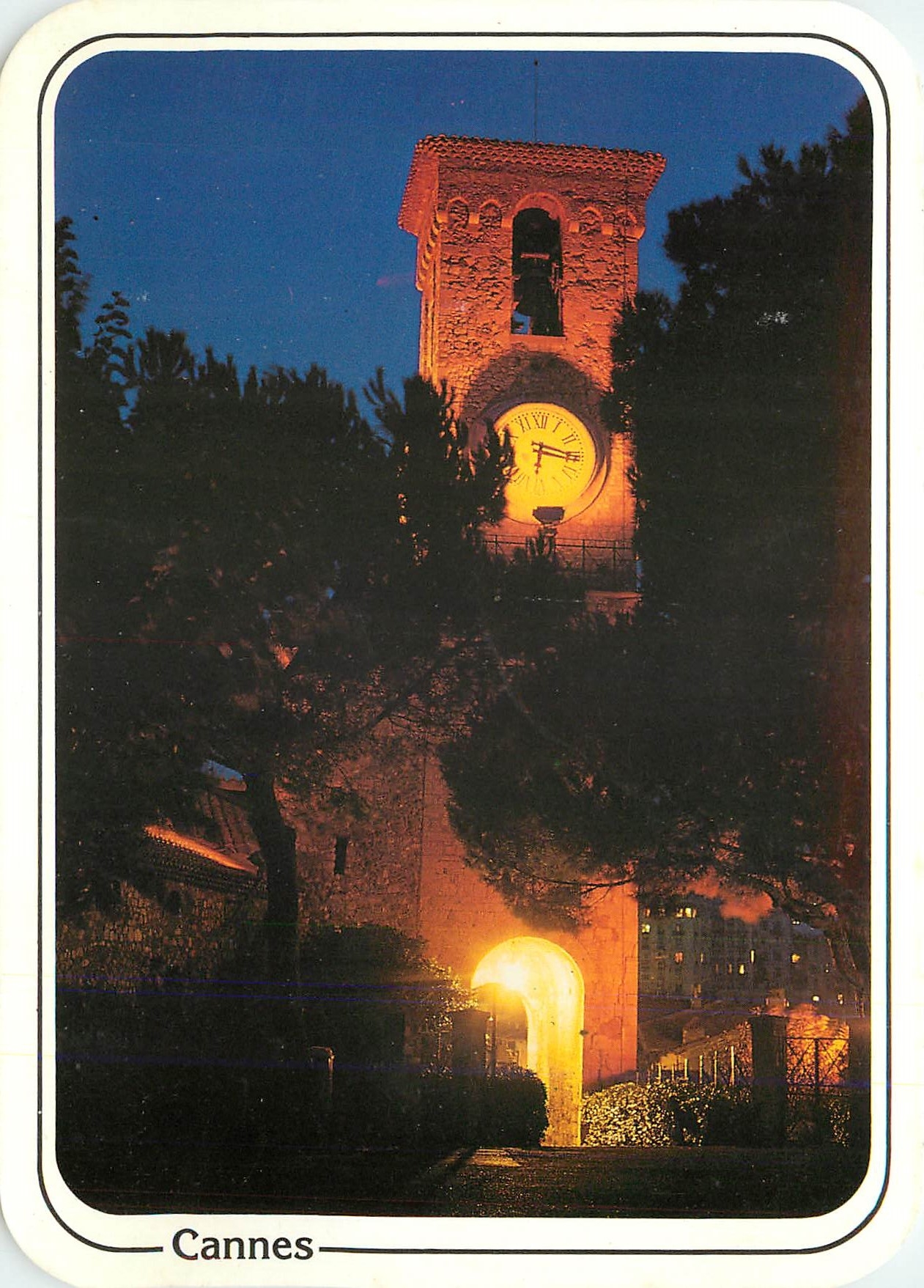 CPM Cannes Alpes la nuit Eglise du Suquet 
