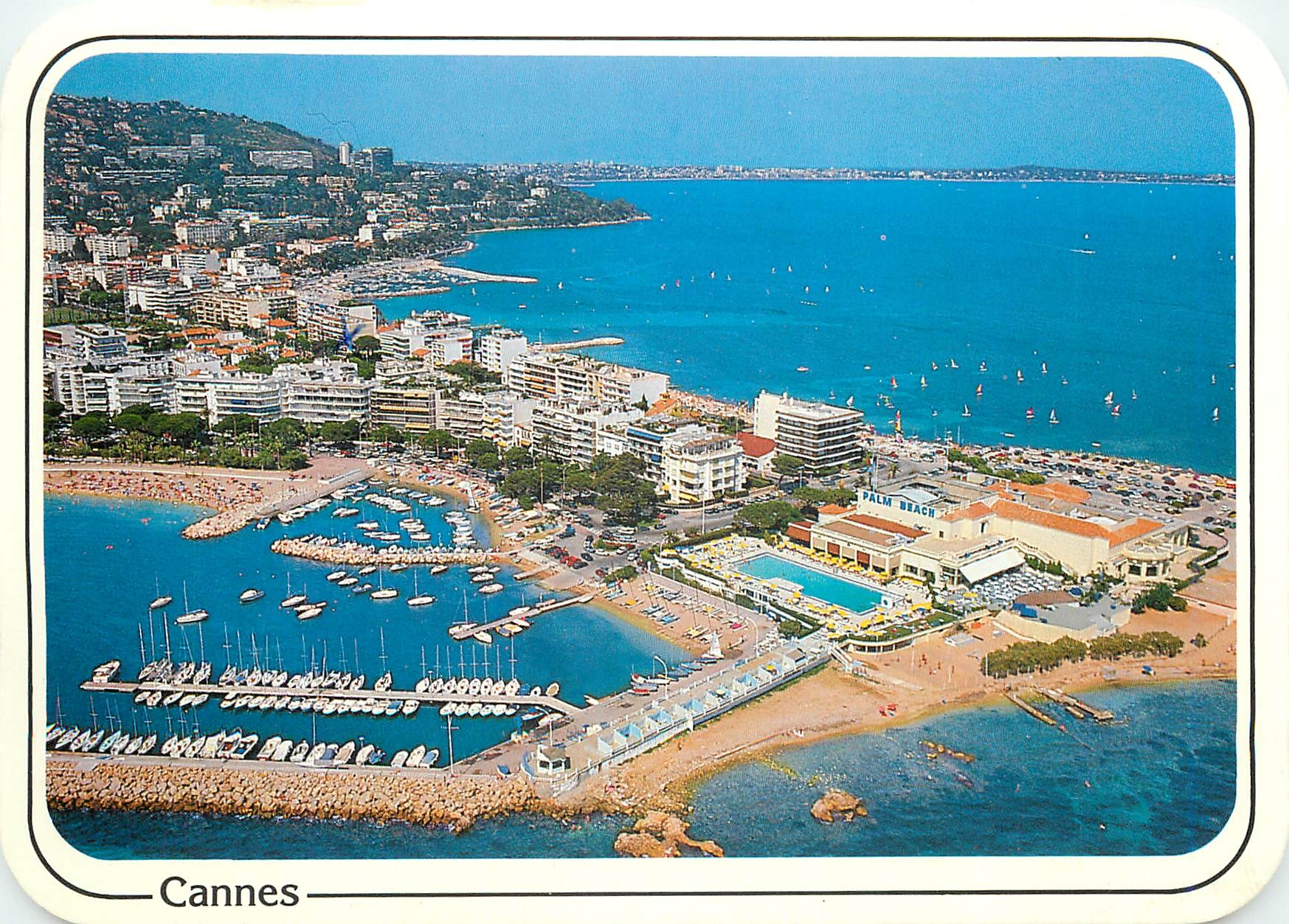 CPM Cannes Vue aerienne de la Pointe du Palm Beach 