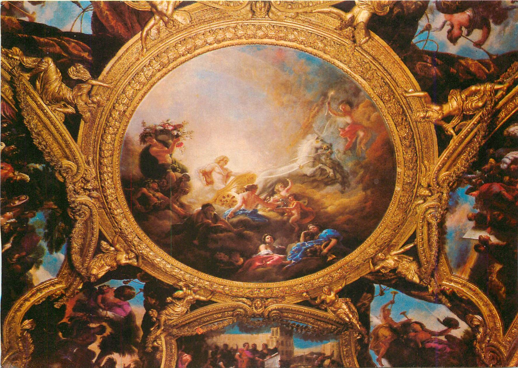 CPM Versailles Le plafond du Salon d'Apollon 