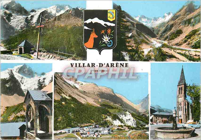 Villar-d'Arène (Htes-Alpes) — vue panoramique et monuments — Imprimeur Combier